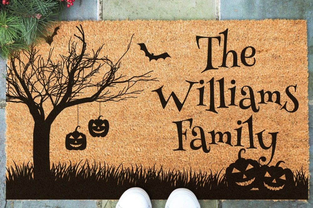 Customizable Halloween doormat