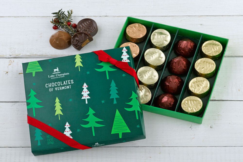 Holiday Chocolates of Vermont gift box.