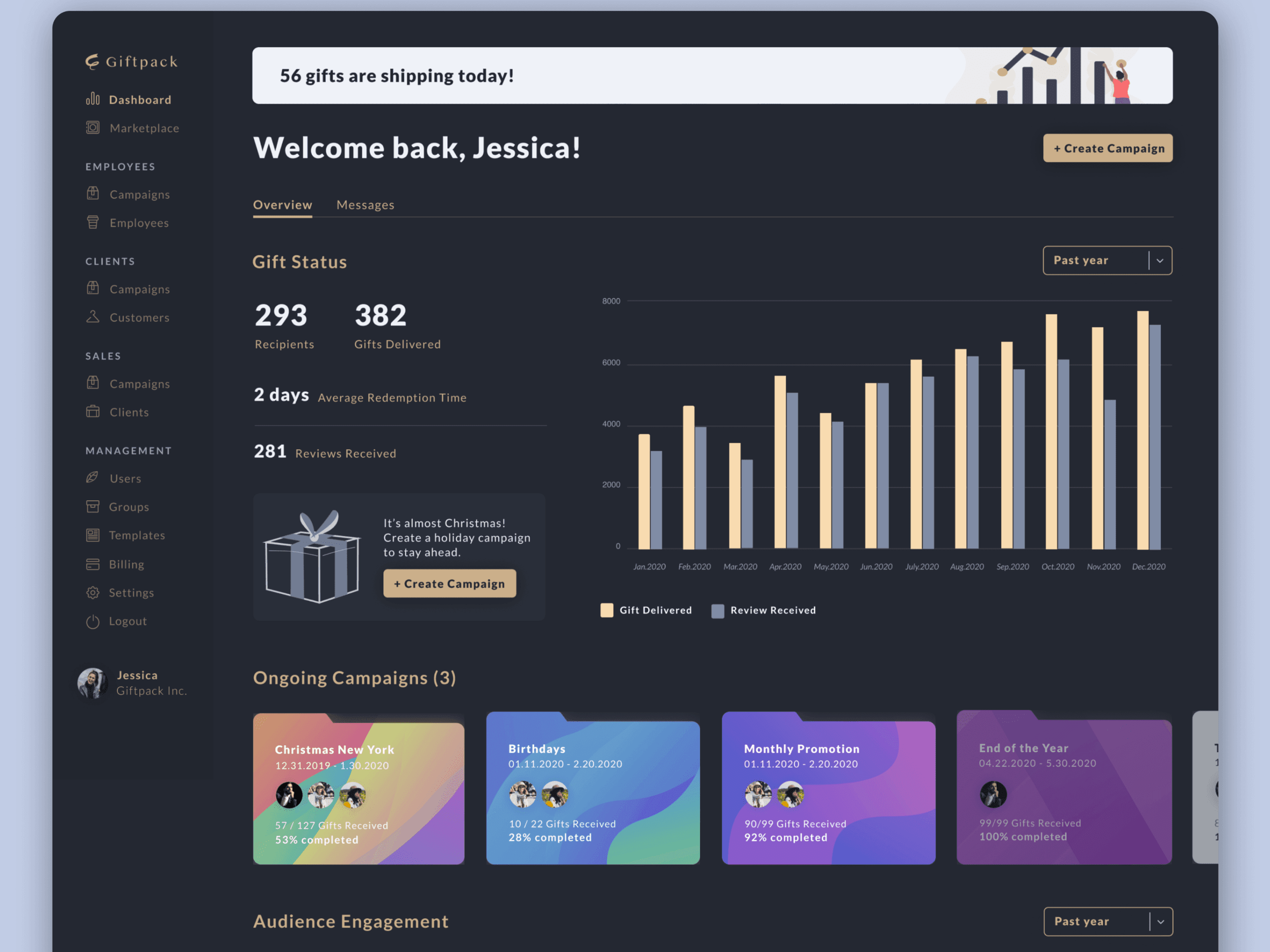 giftpack dashboard