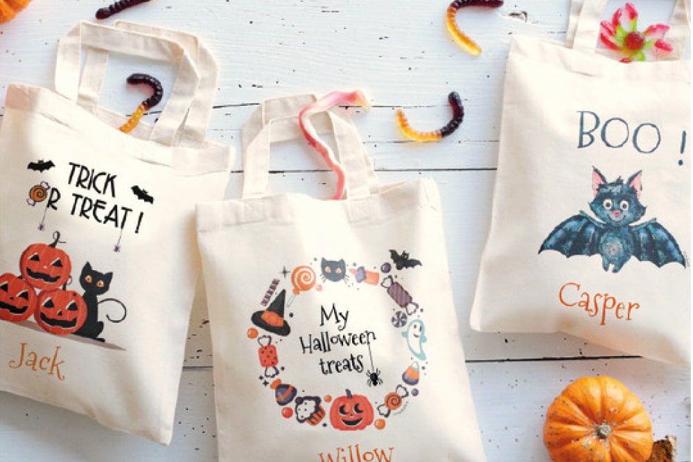 Personalized Halloween tote