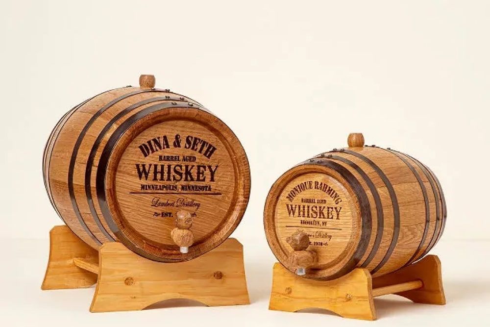Personalized whiskey barrel