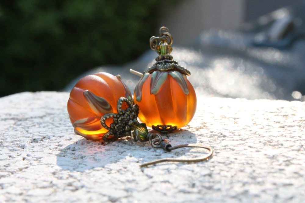 Pumpkin earrings for Haloween