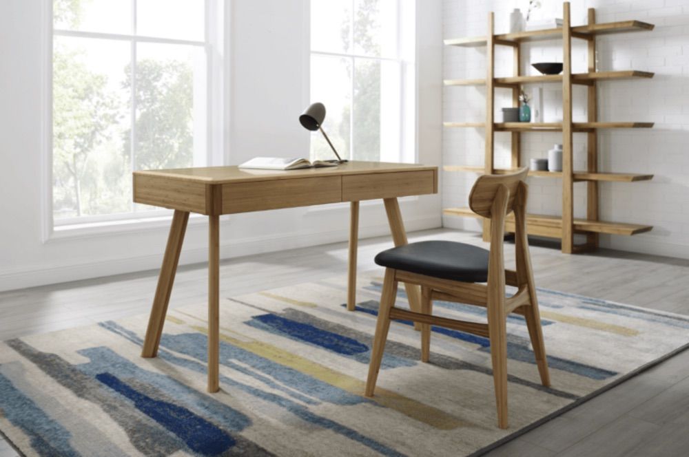 The Jasmine Writing Desk sitting in a clean, welcoming home office.