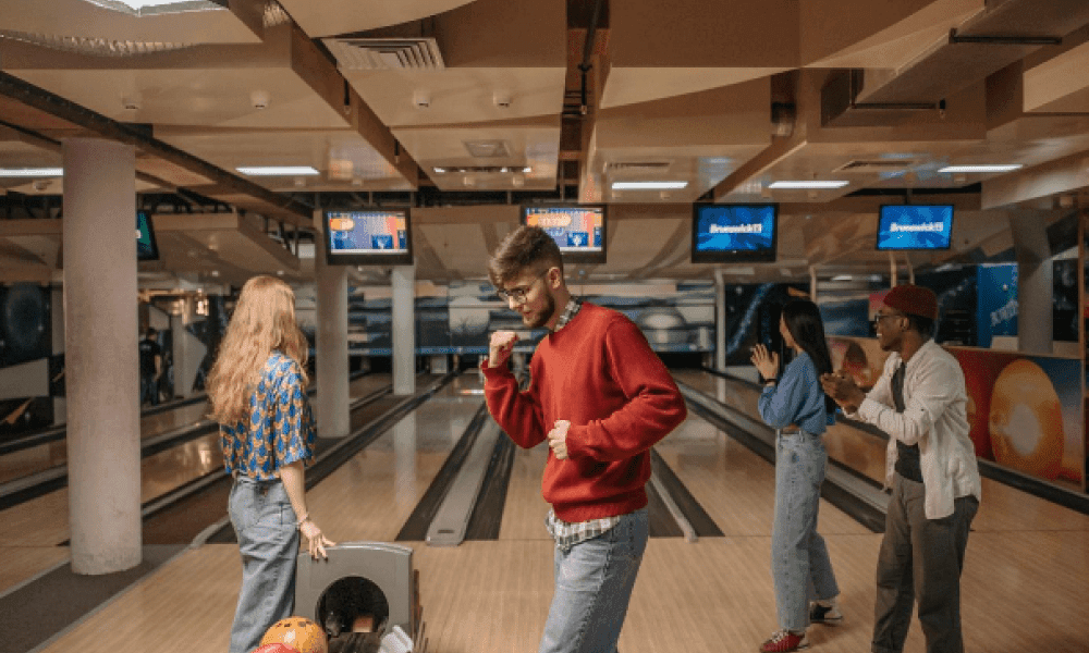 bowling with colleages in vegas