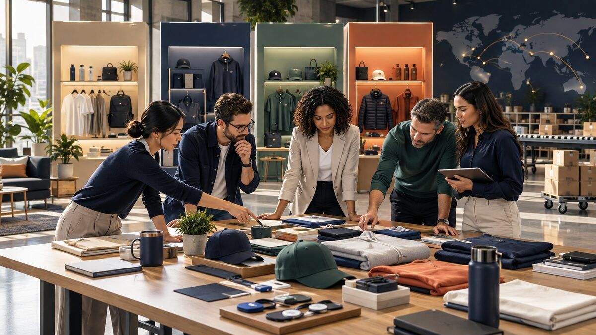 Enterprise operations team comparing company-store workflows, inventory, access, and global fulfillment