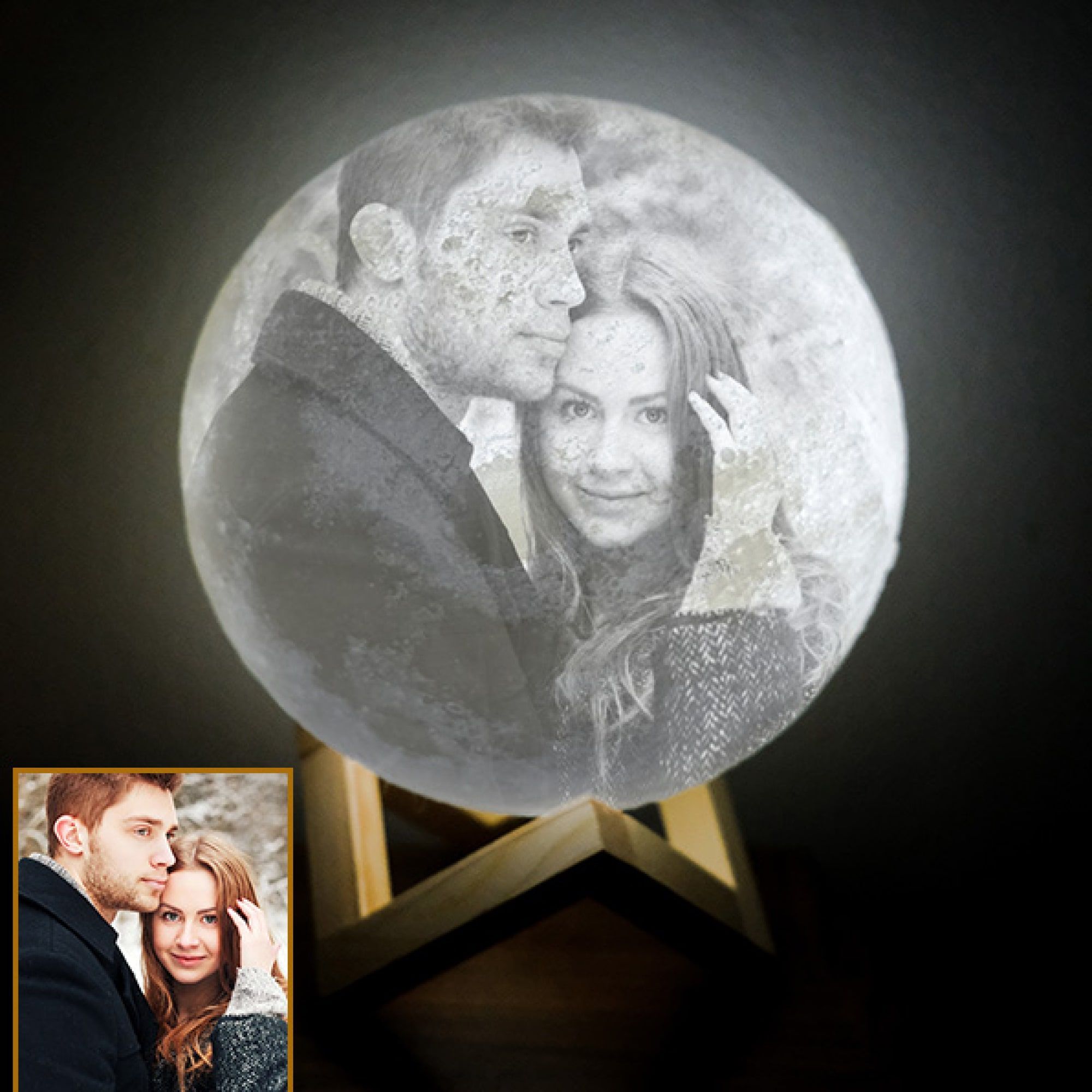 customized 3d moon lamp