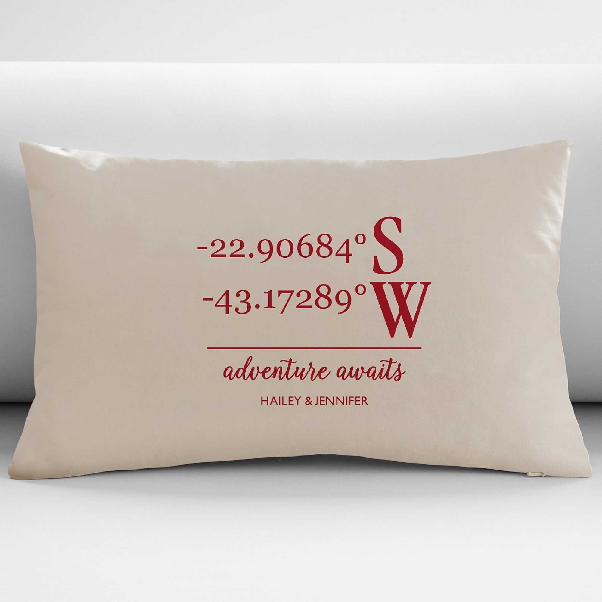 customized coordinates throw pillow