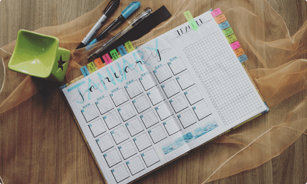 customized monthly planner