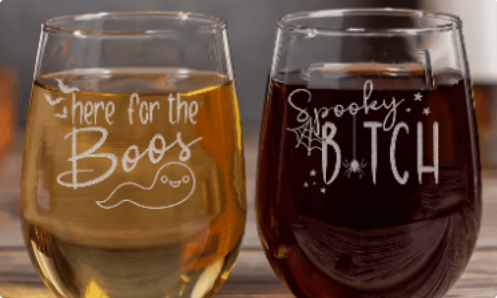 cute halloween themed wine glasses