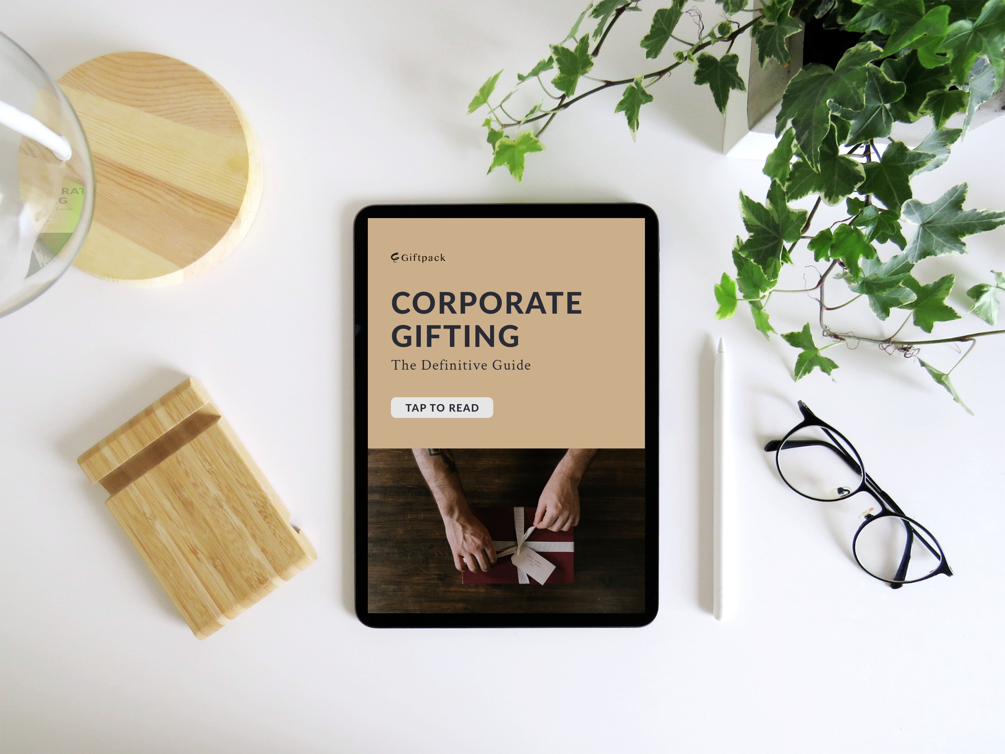 definitive guide to corporate gifting ipad mockup