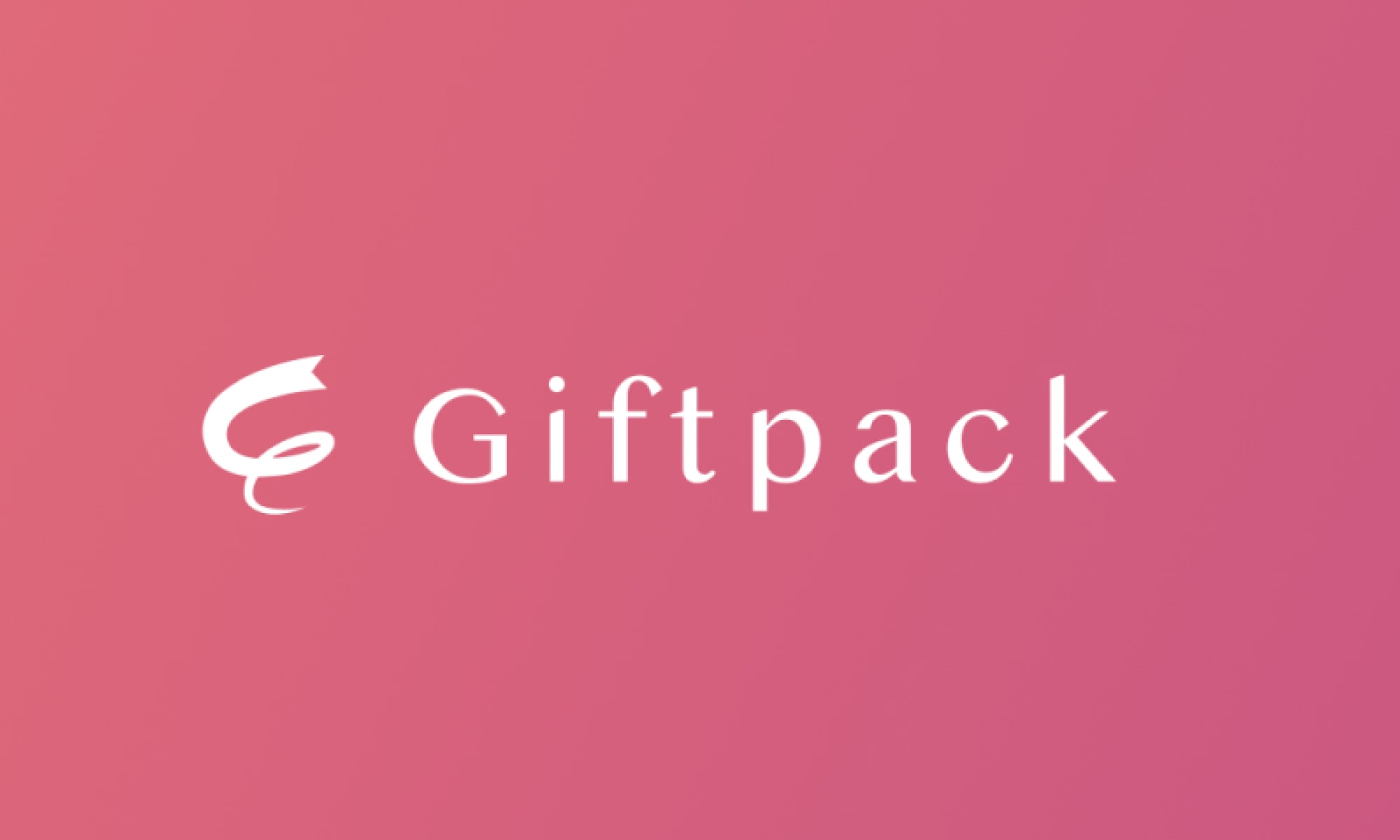 giftpack io logo pink background and white words