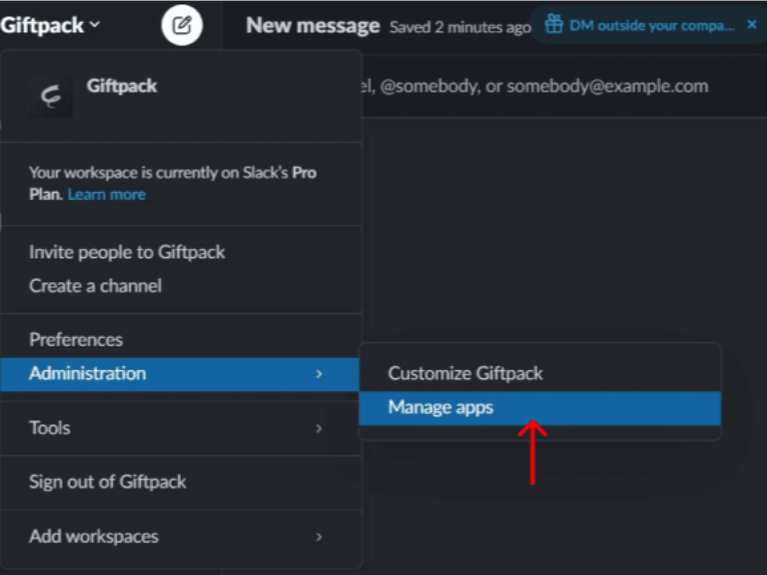 giftpack slack integration