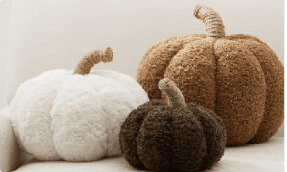 halloween minimal pumpkin pillows