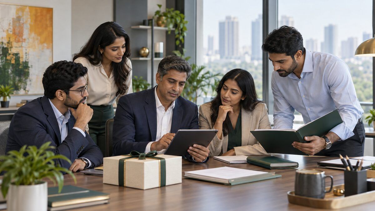 India finance, legal, privacy, and procurement teams reviewing corporate gift controls and delivery evidence