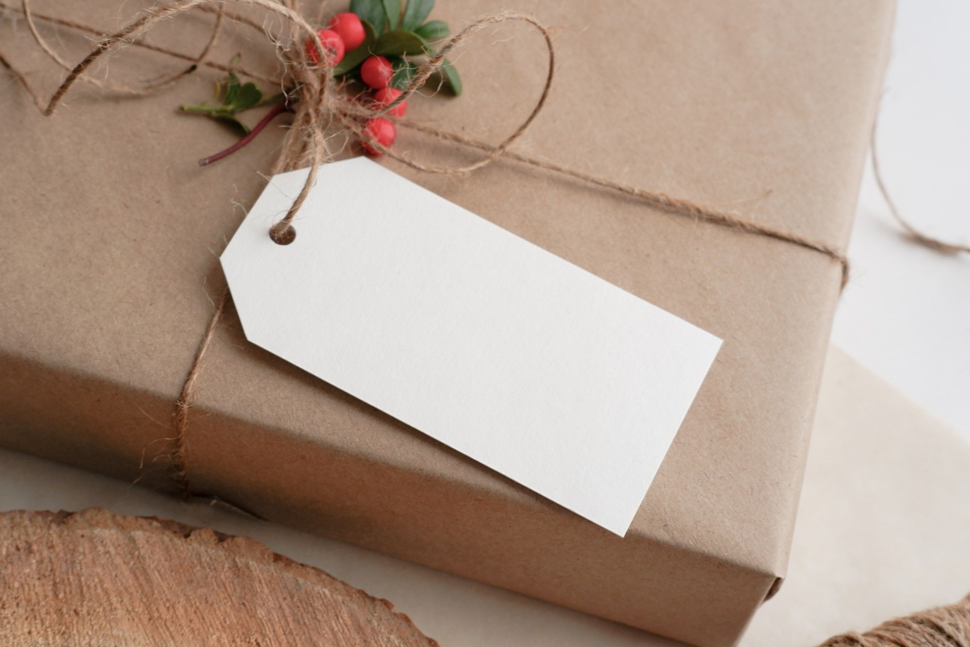 giftbox with a gift tag