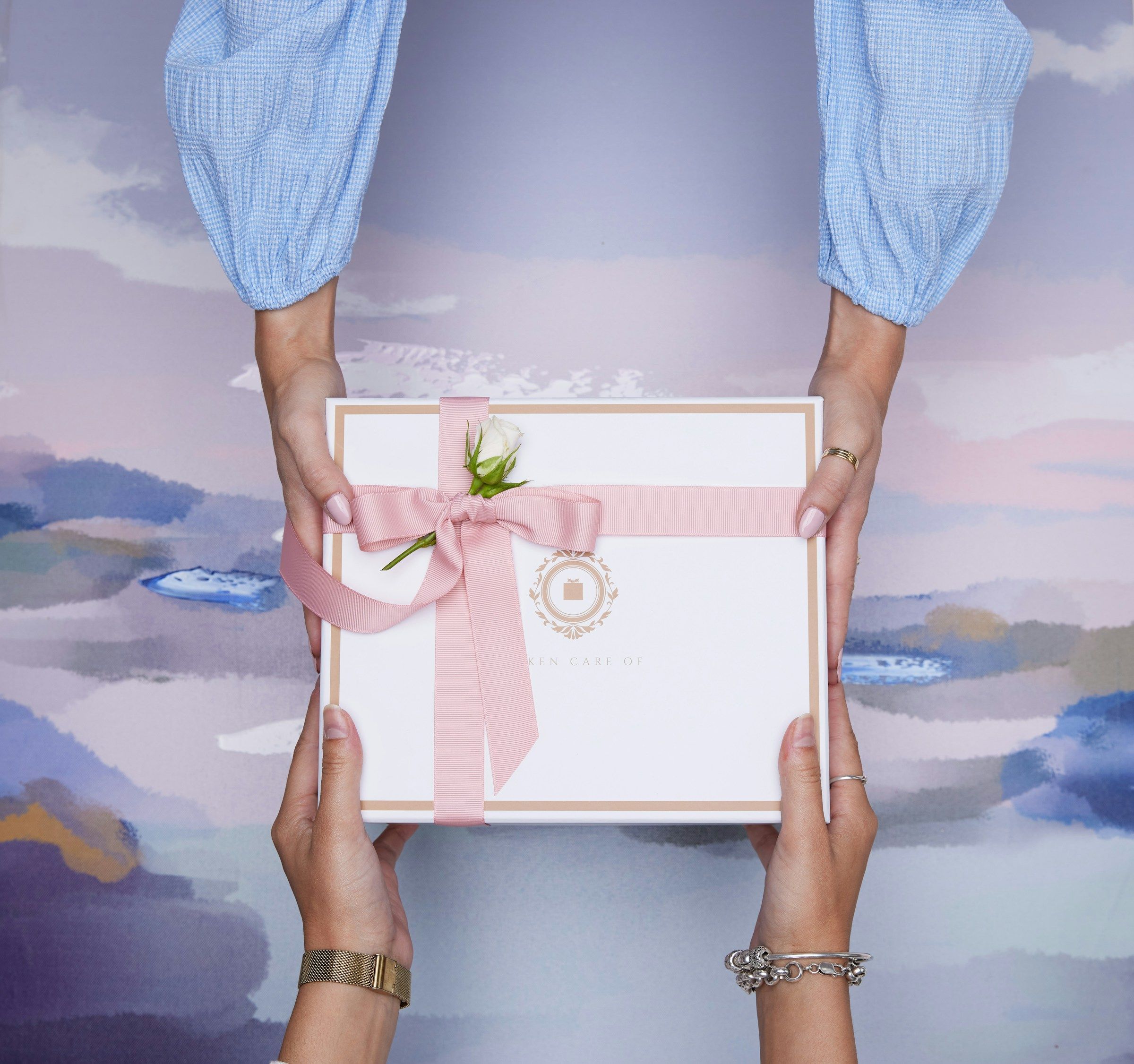 woman giving gift