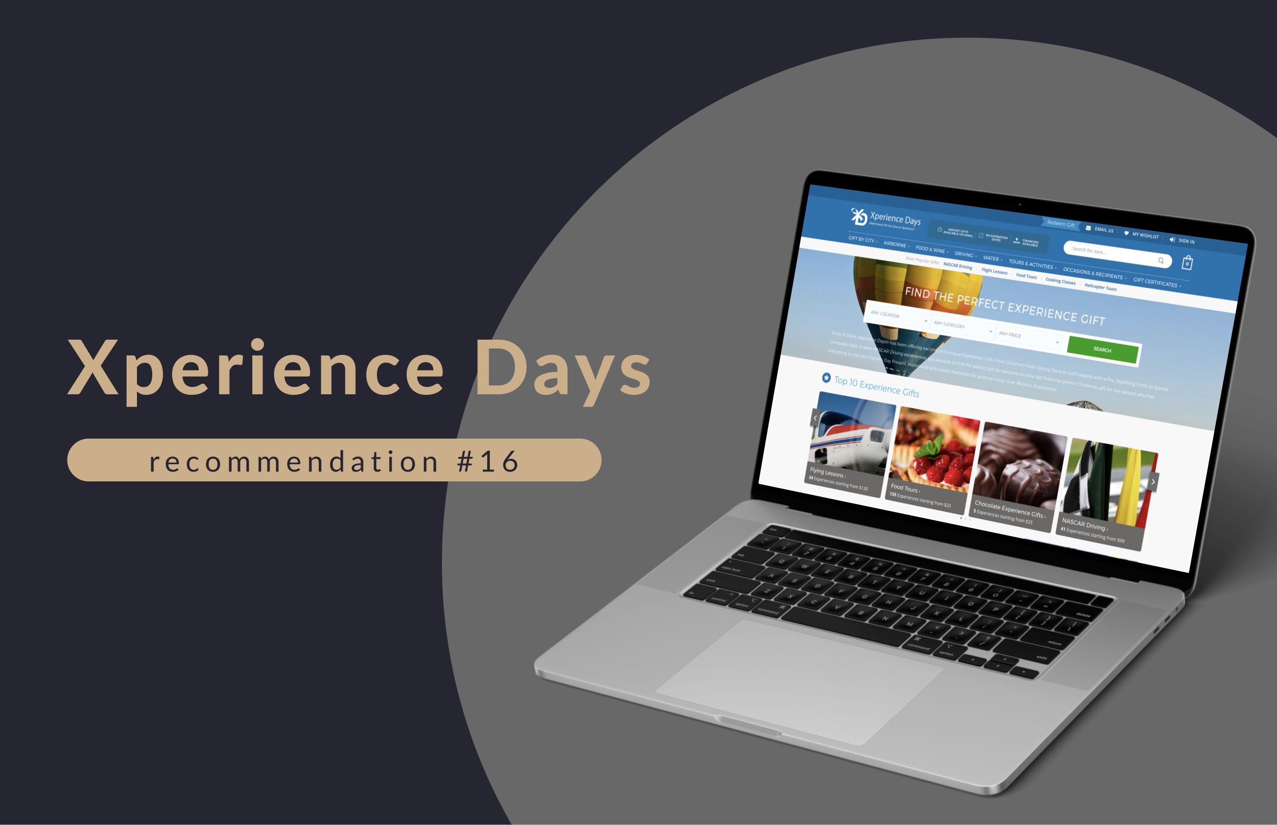 gifting platform recommendation 16 Xperience Days
