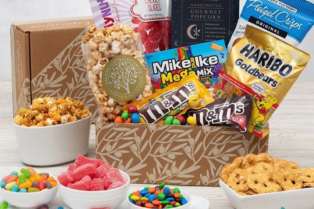 sports gift box with health snacks