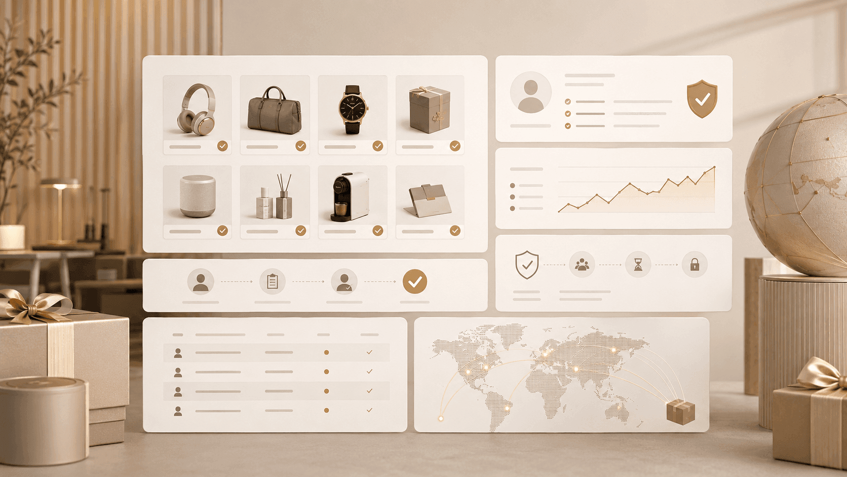 Premium sportsbook VIP reward governance dashboard with approved gifts and global fulfillment signals