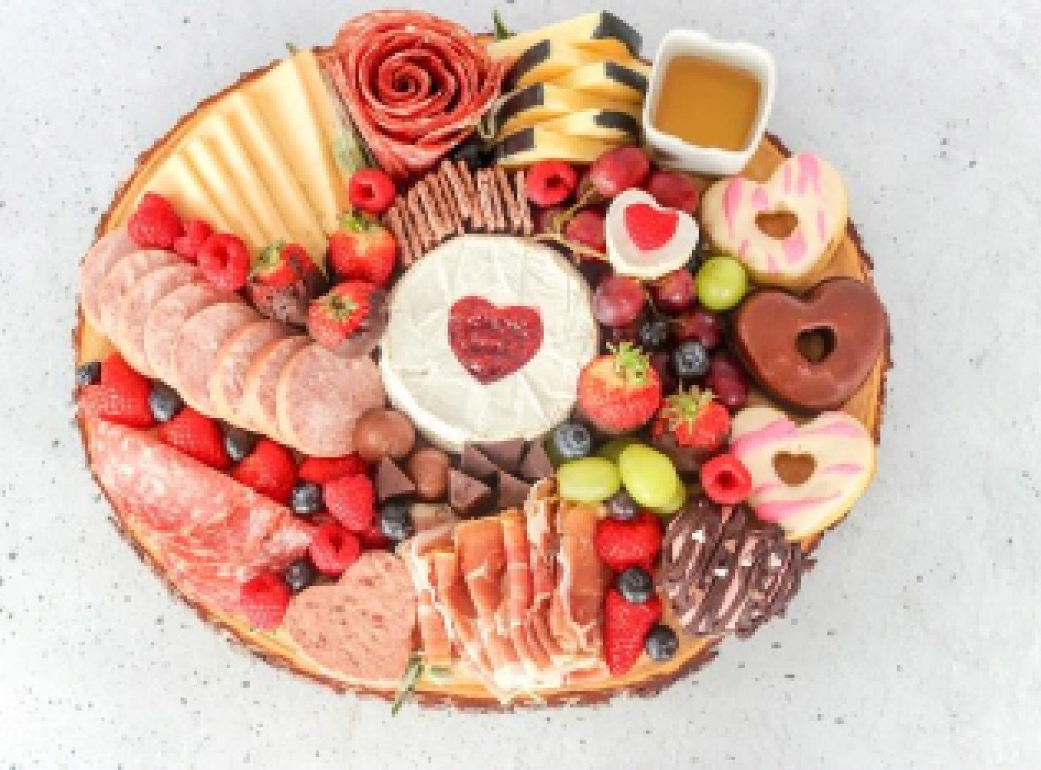 valetines day charcuterie board