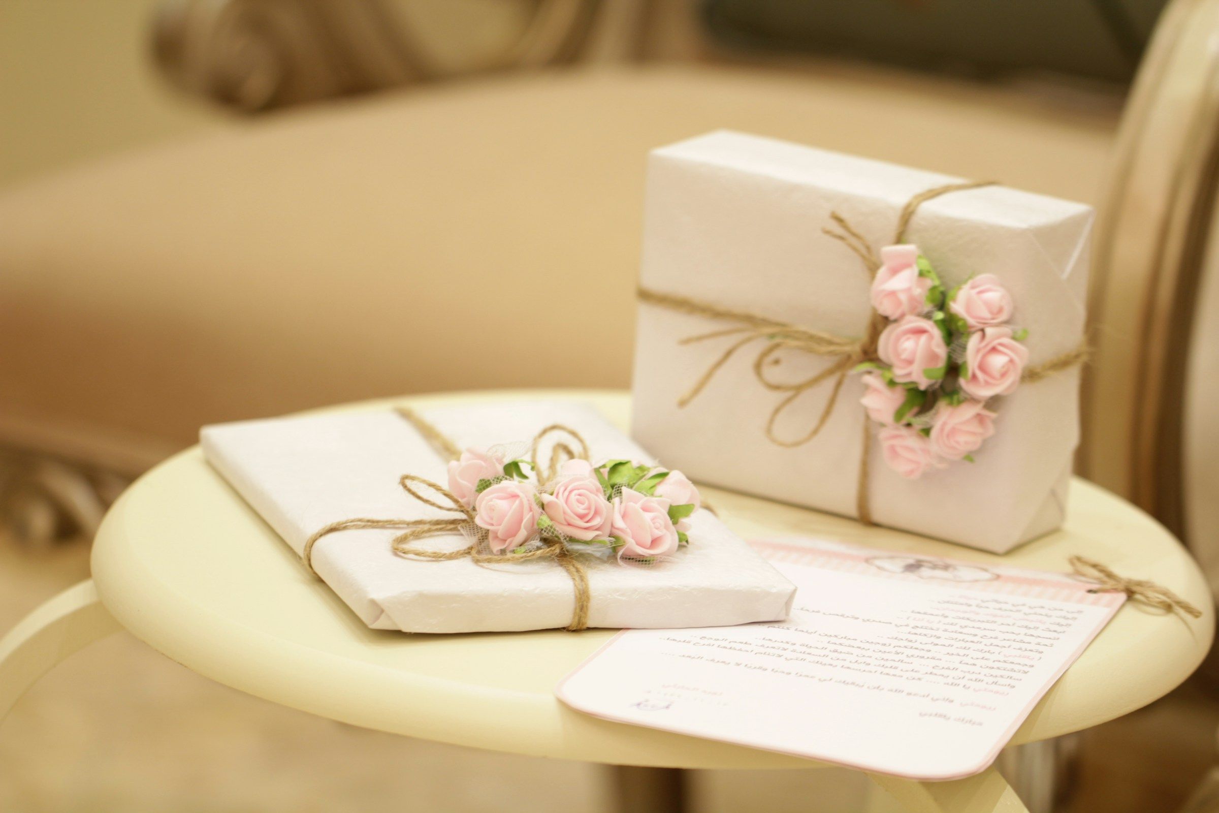 gift boxes on table - Staff Christmas Gifts