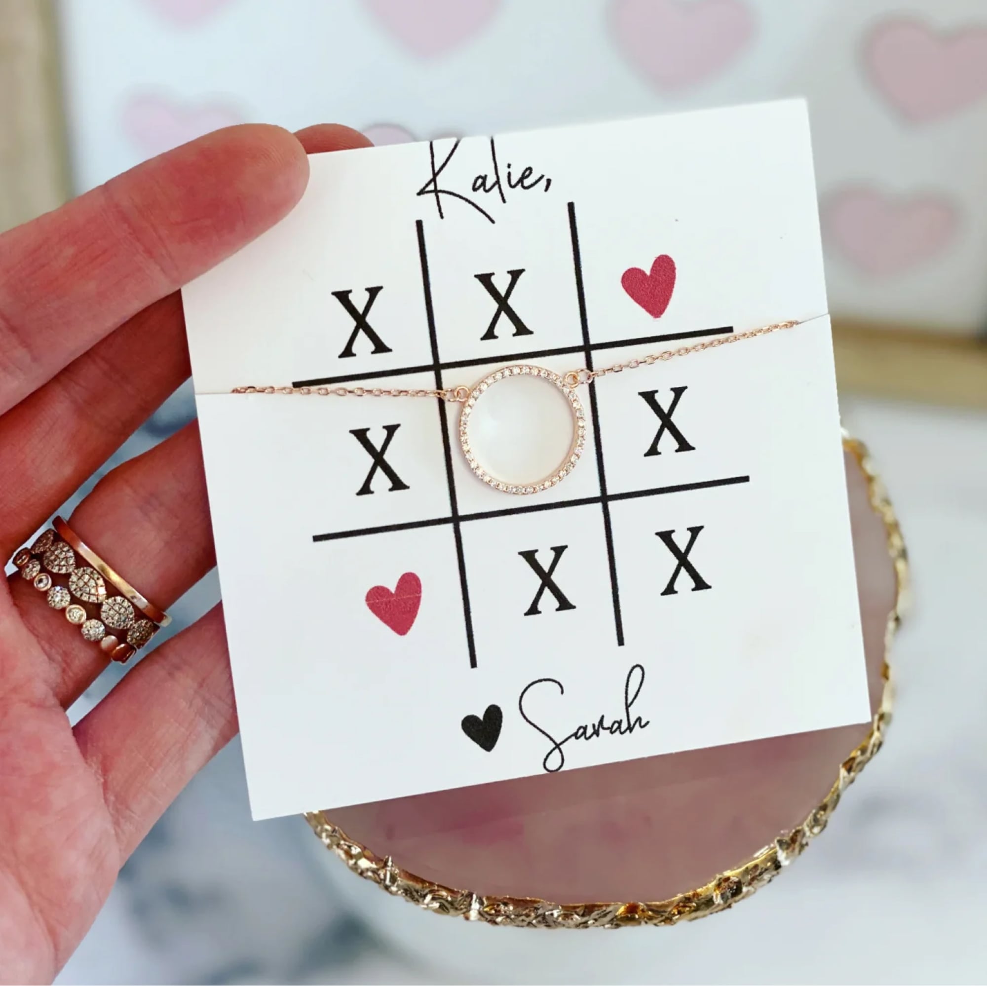 xo galentines necklace